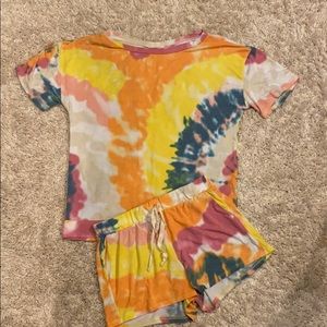 143 Story Tie Dye Shorts Loungewear Set